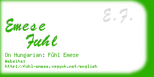 emese fuhl business card