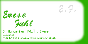 emese fuhl business card